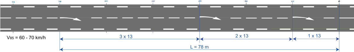 flèches de rabattement