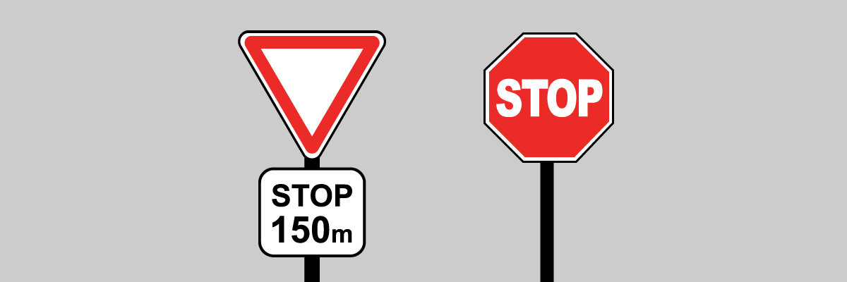 panneaux annone de stop et stop