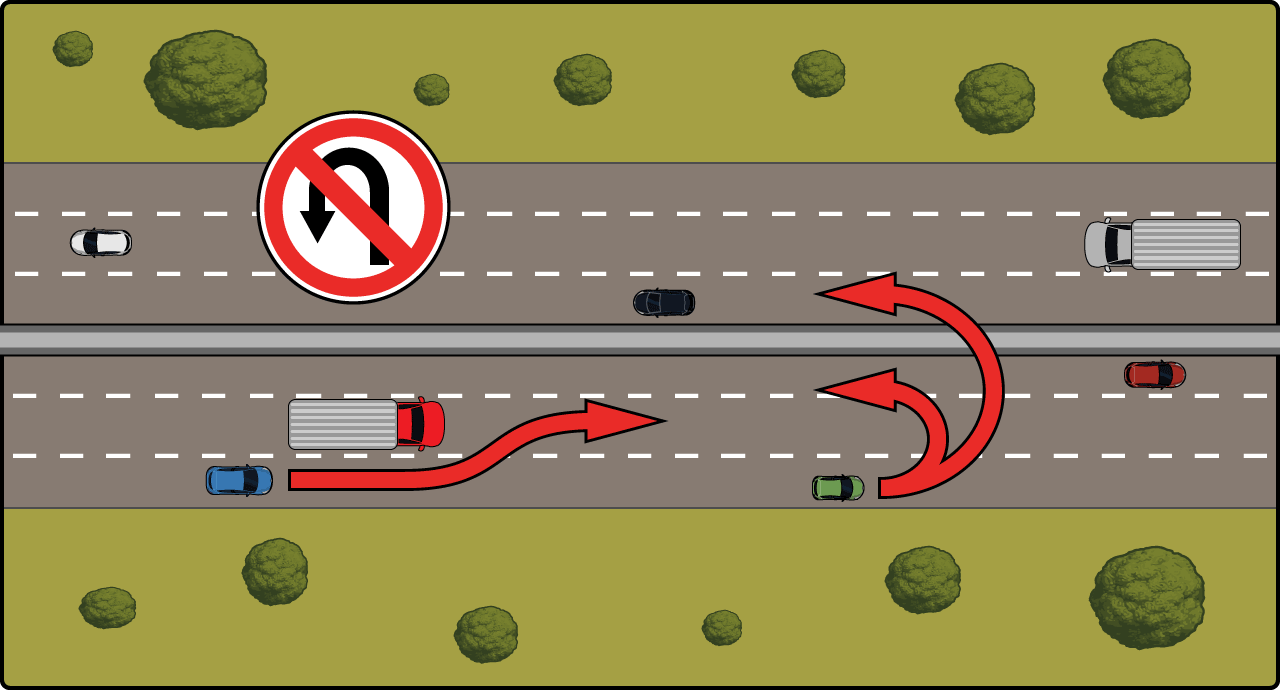 schéma manoeuvres interdites sur autoroute