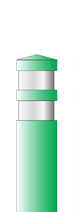 Image d'une balise de guidage verte