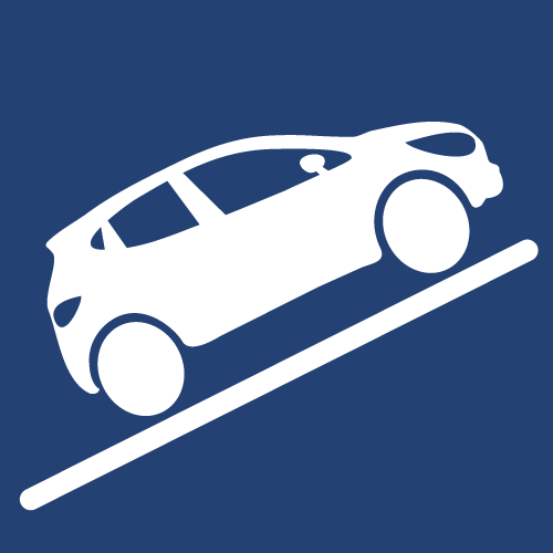 Stationner dans une rue en pente