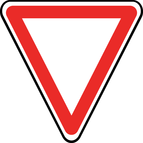 Le panneau de “cédez-le-passage”
