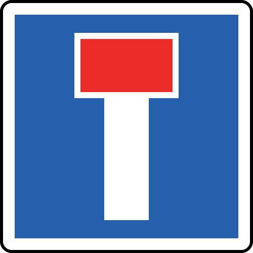 Le panneau d’indication d’impasses