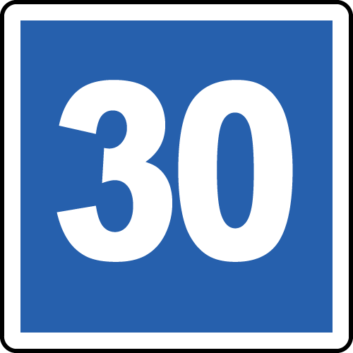 Le panneau d’indication de vitesse conseillée