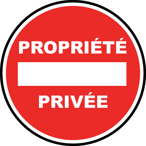 Le panneau de propriété privée