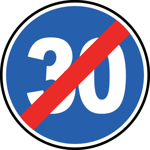Le panneau de fin d’obligation