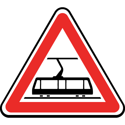 Les panneaux liés aux tramways