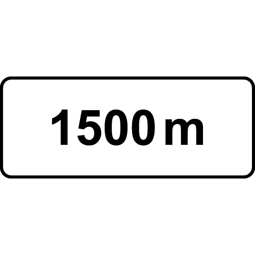 Le panonceau de distance