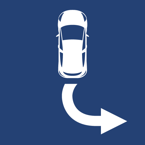 Marche arrière en courbe