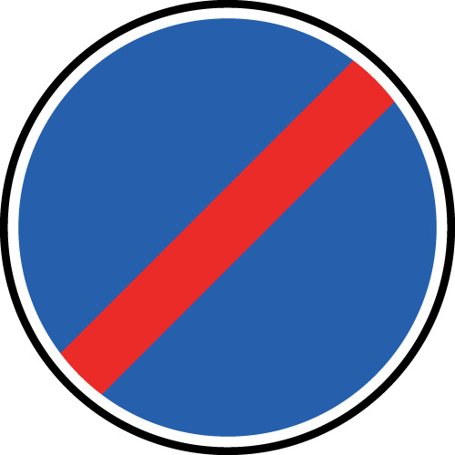 A quoi ressemblent les panneaux de fin d’obligation ?