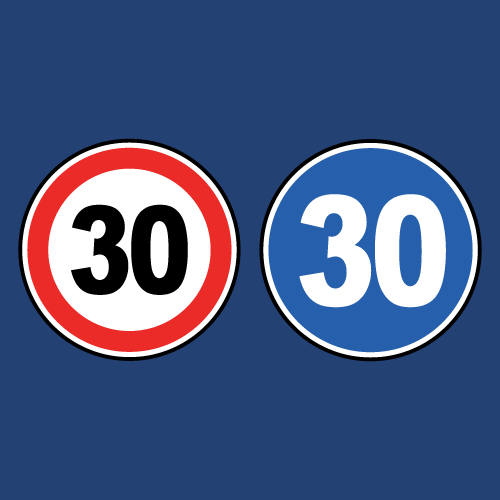 Panneaux de limitation de vitesse versus panneaux de vitesse minimale obligatoire