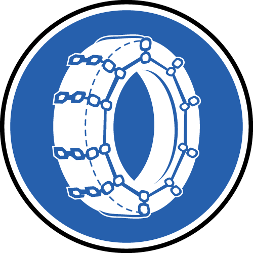 Panneaux de chaînes à neige obligatoires